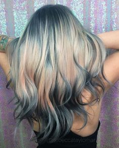 Hidden Rainbow Hair, Holographic Hair, New Hair Trends, Bright Hair, Grunge Hair, Cool Hair Color, Hair Color Trends, Pretty Hair