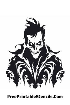 Freaky Halloween Ghoul Stencils Easy Stencil Patterns Free Printable, Horror Stencil, Easy Stencil Patterns, Stencils Printables Free