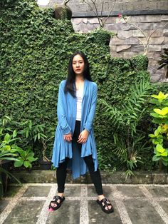 A versatile outer wear that you can used from day to evening. Perfect for a cover up, working outfit that can be dressed up and down. A good addition to compliment your outfit.   This outer can be wear in multiple styles. Please check our instagram post for detail how to wear this outer multiple ways.  IG @agasvaha The material is 100% Rayon Jersey that treated with special hand dyed technique.  Available in size S/M and L/XL The model is 164 cm tall and 54 kgs wearing size S/M  If you need more detail information about this products, Custom Order and for WHOLESALE enquiry please don't hesitate to message me :) Blue Long Outerwear For Layering, Blue Casual Wrap Outerwear, Casual Blue Wrap Outerwear, Blue Wrap Outerwear For Spring, Casual Blue Wrap Cardigan, Long Blue Cardigan, Boho Wear, Green Kimono, Boho Plus Size