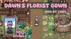 an image of the game dawn's florist town with characters in it