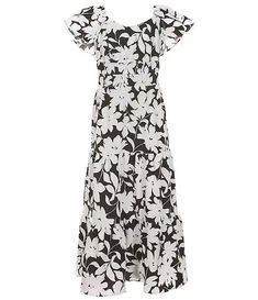 I.N. Girl Big Girls 7-16 Flutter-Sleeve Floral Print Tiered Maxi Dress | Dillard's Tiered Maxi Dress, Tier Skirt, Dillard's, Flutter Sleeve, Pullover Styling, Sundress, Bodice, Dresser, Floral Print