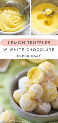 lemon truffles with white chocolate are super easy to make, and so delicious