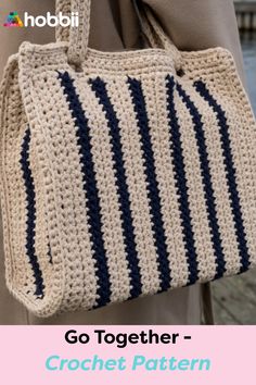 a crocheted bag with the text go together - crochet pattern