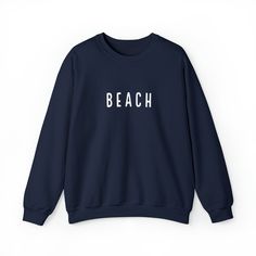 Ideal for the BEACH | Comfy Cozy Unisex Heavy Blend™ Crewneck Sweatshirt | Womens Beach Sweatshirt is a unisex heavy blend crewneck sweatshirt is pure comfort. These garments are made from polyester and cotton. This combination helps designs come out looking fresh and beautiful. The collar is ribbed knit, so it retains its shape even after washing. There are no itchy side seams on these sweaters.  .: 50% cotton, 50% polyester .: Medium-heavy fabric (8.0 oz/yd² (271.25 g/m .: Loose fit .: Sewn-in Boat Bag, Beach Sweatshirt, Crewneck Sweatshirt Women, Pool Bags, Woman Beach, Comfy Cozy, Cozy Sweatshirts, Sew-in Labels, Cut And Style