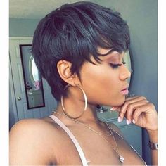 Black Pixie Cut, Change Hair, Super Short Hair, Pixie Cut Wig, Short Straight Hair, Ashley Benson, Scene Hair, Short Pixie Cut