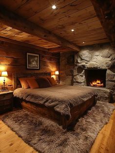 Mountain Cabins, Dream Cabin, Old Stove, Cabin Bedroom, Chalet Style, Cottage Cabin, Cozy Aesthetic, Log Cabins, House Room