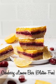 cranberry lemon bars gluten - free