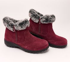 Your trek to the store, the mountains, or the mailbox is made extra cozy and steady in these water- and slip-resistant suede boots. From Khombu. Winter Waterproof Suede Boots For Walking, Suede Waterproof Boots For Winter Walking, Winter Suede Waterproof Boots For Walking, Winter Suede Waterproof Walking Boots, Winter Walking Boots In Suede, Comfortable Suede Outdoor Boots, Comfortable Suede Boots For Outdoor, The Mailbox, Suede Ankle Boots