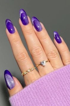 24 Best January Nails To Recreate - Inspired Beauty Dark Purple Nails, Velvet Nails, Chrome Nails Designs, Purple Nail Polish, Purple Nail Designs, Viral On Tiktok, Eye Nails, Cute Nail Art Designs, Purple Nail