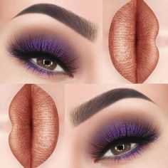 Ways of Applying Eyeshadow for Brown Eyes ★ See more: https://glaminati.com/eyeshadow-for-brown-eyes/ Eyeshadow Tips, Purple Eye Makeup, Eyeshadow For Brown Eyes, Lip Combo, Smoky Eyes, Purple Eyeshadow, How To Apply Eyeshadow, Perfect Eyes, Eye Makeup Tips