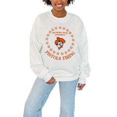 Add a spirited warm option to your wardrobe with this Oklahoma State Cowboys Stars Premium Fleece Drop Pullover Sweatshirt from Gameday Couture. A drop shoulder design provides a relaxed fit and a modern twist to a classic top.The distressed Oklahoma State Cowboys graphics adds plenty of spice to your gameday attire. Fleece Sweatshirt For Fall Fan Apparel, Fall Fleece Sweatshirt For Fans, Oversized Fan Apparel Sweatshirt For Fall, Fan Apparel Graphic Print Sweater For Fall, Gameday Couture, Oklahoma State Cowboys, Oklahoma State University, Oklahoma State, Shoulder Design