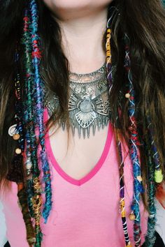 Diy Hair Wrap, Thirsty Thirty, Hair Wrap Extensions, Dread Wraps, Victoria Secret Runway, Rhinestone Makeup, Floral Bustier, Festival Makeup