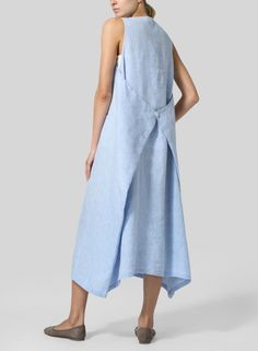 Linen Sleeveless Long Dress Miss Me Outfits, Tina Givens, Vivid Linen, Long Dress Plus Size, Sleeveless Dresses, African Inspired Fashion, Sleeveless Long Dress, Sophisticated Dress, Linen Maxi Dress