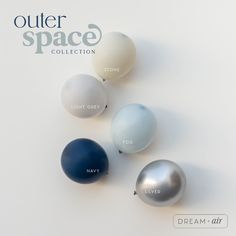 the outer space collection is designed to look like it has four different colors and shapes