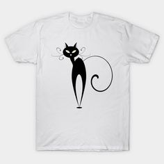 black cat - Black Cat - T-Shirt | TeePublic Cat Black, Cat T, Black Cat, Mens Graphic