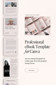 an image of a website page with the title'professional e - book template for canvas '