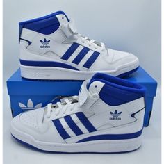 Adidas Originals Mens Size 12 Forum Mid Royal Blue White Sneakers Shoes Fy4976 Details: Shoe Size: Men Us 12 / Uk 11.5 / Euro 46 2/3 Shoe Closure: Lace Up Color: Royal Blue, White Product Code: Fy4976 Condition: New With Box (100% Authentic) Please Note: Original Box May Show Signs Of Wear. Blue Adidas Low-top Basketball Shoes, Blue Low-top Adidas Basketball Shoes, Classic Blue Lace-up High-top Sneakers, Blue Mid-top Adidas Sneakers, Blue Adidas Basketball Shoes With Round Toe, Blue Adidas Basketball Shoes, Blue Adidas Lace-up Basketball Shoes, Blue Adidas High-top Sneakers, Blue Adidas Logo High-top Sneakers