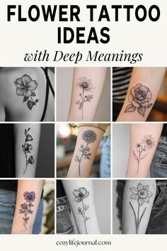 flower tattoo ideas with deep meaningss