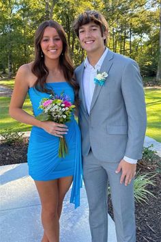 Strapless Blue Ruched Sheath Short Dress – PollyBoutique Light Blue Hoco Dress With Date, Blue Hoco Dress With Date, Frosh Dresses, Homecoming Dresses For Freshman, Dark Blue Hoco Dress, Strapless Hoco Dress, Light Blue Hoco Dress, Shimmer Dress Short, Homecoming Court Dresses