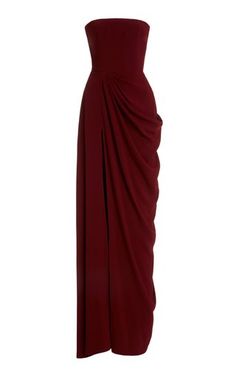 Alex Perry Red Dress, Prom Dress Uk, Red Carpet Dress, Burgundy Gown, Gown Red, Burgundy Dresses, Strapless Dresses, Red Carpet Gowns, Evening Party Gowns