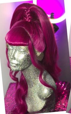 Mermaid ponytail Mermaid Ponytail, Fuschia Hair, Handmade Mermaid, Naples Fl, Wig Cap, Green Hair, Neon Green, Naples, Hair Inspo