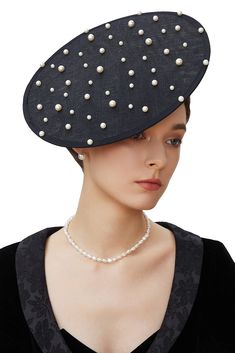 PRICES MAY VARY. Fashionable dressy hats for women, 100% handmade. Consist of high quality polyester and imitation pearls. Royal wedding hat size: one size fits most. A headband is included, you need to put the headband through the hole and adjust it to fit your needs. Vintage hats for women 1950s design, elegant and graceful, removeable headband helps you adjust the place of hat. The hat could be lower and cover your face. Tea party fascinator headband is perfect for tea party, cocktail, Jockey Dressy Hats, Kentucky Derby Fascinator, Headband Vintage, Derby Fascinator, Black Fascinator, Headband Bridal, Party Headband, Wedding Tea, Fascinator Headband