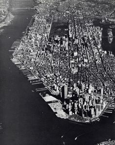 an aerial view of new york city from the air