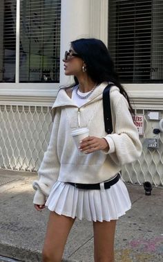 monochrome looks. shop with me <3  #outfitinspo #backtoschoolstyle #backtoschooloutfits #backtoschool #casualoutfits #miniskirt #affiliated #aesthetic Thrift Bundle, Dinner Outfit Casual, Rok Mini, Tennis Skirt Outfit, Skandinavian Fashion, Trip Outfits, Looks Party, Thrift Shop, Looks Street Style