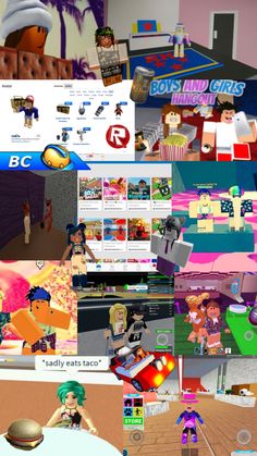 a collage of cartoon characters and images