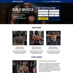 the homepage for muscle building website