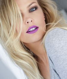 Purple Lips Makeup, Mac Makeup Lipstick, Mac Makeup Looks, Best Mac Makeup, Mac Makeup, Celebrity Makeup, Makeup Designs