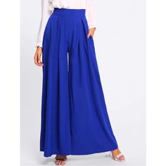 These Wonderfully Striking Wide Leg Pants Are The Epitome Of Effortless Beauty. Pleated Front Detail That Creates A Dramatic Draping Effect. Has Front Pockets And An Elasticized Waistband On Back. Material Is Soft, Silky, Flowy And Lightweight. Matte Finish. Available In Royal Blue Only. 95% Poly/5% Spandex Small 14-17” Across Waist Medium 15-18” Across Waist Large 16-19” Across Waist 13” Front Rise 32” Inseam Pleated Plazo, Palazzo Pants Outfits, Plazo Pant, Bridesmaid Outfits, Ladies Pants, Plain Pants, Pants Outfits, Royal Blue Color, Blouse Pants