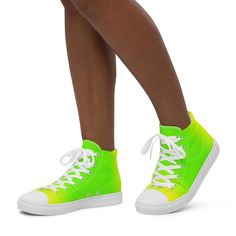 #neoncanvasshoes #festivalshoes #hightops #neonhightops #canvasshoes #springsneakers #womenshigtops #limegreensneakers #festivalfashion Godspell Costumes, Canvas Boots, Green Sneakers, Print Sneakers, Paw Prints, Trendy Shoes, Shoes Trainers, Shoe Game, Top Shoes