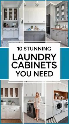 the words 10 stunning laundry cabinets you need