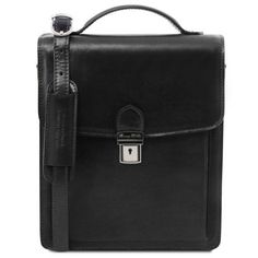 Men's leather bags David Leather Crossbody Bag - large size Black TL141424. Full grain vegetable tanned leather hand-buffered, Rigid structure, 3 compartments Discover how to customize your bag and make it unique. Shop online and save money. 30-Day Money-Back Guarantee! Mens Crossbody Bag, Italian Leather Bags, Nickel Hardware, Mens Leather Bag, Wallet Accessories, Vegetable Tanned Leather, Large Bags, Small Bags, Italian Leather