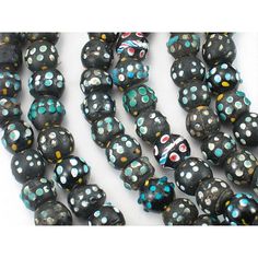 19th Century Venetian Black/Blue Eye Bead Strand African Jewellery, Feminism Art, Hand Wound, Murano Italy, Beads Pictures, African Trade Beads, African Beads, African Jewelry, Blue Eye