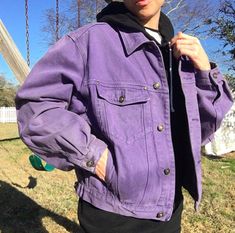 Purple Clothes Aesthetic Men, Purple Fashion Men, Purple Jacket Outfit Men, Purple Denim Jacket Outfit, Lavender Outfit Men, Lavender Jacket Outfit, Mens Purple Outfit, Purple Men Outfit, Purple Outfits Men