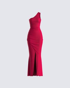 Have them all fantasizing about you in this red jersey one shoulder dress 💋 Crafted from stretch jersey fabric, and complete with a fully lined design and maxi length for a elegant, yet attention grabbing look ❤️ Red Stretch Evening Dress For Gala, One-shoulder Ruched Maxi Dress For Gala, One Shoulder Maxi Dress For Evening, One Shoulder Ruched Maxi Dress For Gala, One-shoulder Ruched Maxi Evening Dress, Red Ruched Evening Maxi Dress, Formal Stretch One Shoulder Dress, One-shoulder Stretch Maxi Dress For Gala, Ruched One-shoulder Maxi Evening Dress