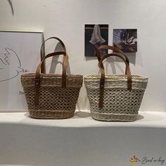 Bird in Bag - Women's straw bags new hollow large capacity women's bags fashion simple straw bag cross bag Khaki Tops, Straw Handbags, Straw Bags, Cross Bag, Women Bags Fashion, Bags Fashion, Shoulder Tote Bag, Bird In Bag, Bag Fashion