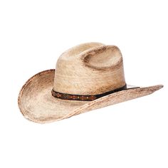 The MX-960 cowboy hat from the Saddleback Collection is a fashionable choice for all occasions. It features a genuine leather band with stitching and studs, as well as a 4-inch brim made of palm leaf. With its added style, this hat will provide you with a timeless, rugged look. Summer Straw Hat For Western Events With Single Vent, Western Style Straw Hat For Ranch, Western Hat Bands For Country Concerts, Leather Hat Bands For Summer Ranch, Leather Hat Bands For Summer Ranch Events, Leather Hat Bands For Ranch In Summer, Western Short Brim Hats For Country Concerts, Western Style Rigid Straw Hat For Rodeo, Western Style Curved Brim Straw Hat For Rodeo