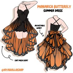 the monarch butterfly dress is designed to look like a woman