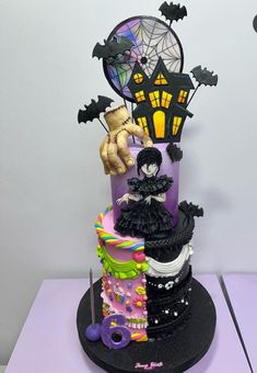 a halloween themed cake on a table