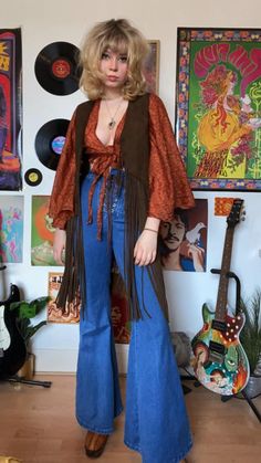 70s Outfits Women, Hippie Outfits 70s, 70s Fashion Women, Look 80s