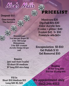 $$Price list drop follow and share Nail Prices List, Nail Tech Price List Template, Nail Pricing, Nail Tech Price List, Nail Price List, Instagram Price List, Nail School