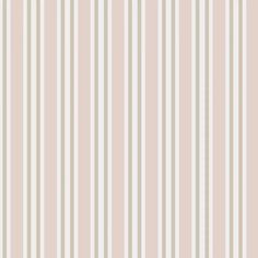 a white and pink striped wallpaper with vertical stripes