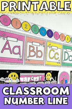 classroom number line printables for the classroom