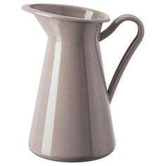 a gray pitcher is shown on a white background