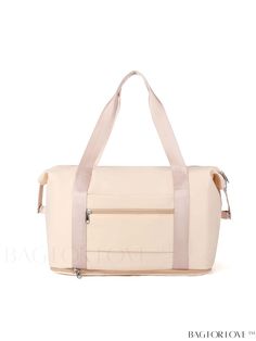 BagForLove - Waterproof Travel Duffel Bag for Women with Trolley Sleeve & Wet Pocket Product Description Color Beige Pattern Type Plain Material Polyamide Closure Type Zipper Style Sporty Strap Type Double Handle Bag Size Small Composition 10% Polyester Size Chart INCH CM Bag Length Strap Length Bag Width Bag Height Handle Height Size 16.1 inch 43.3 inch 8.7 inch 10.2/14.6 inch 5.5 inch one-size Bag Length Strap Length Bag Width Bag Height Handle Height Size 41 cm 110 cm 22 cm 26/37 cm 14 cm one Foldable Travel Bag For Daily Use, Pink Waterproof Travel Bag For Everyday Use, Waterproof White Travel Bag, White Waterproof Travel Bag, Everyday Waterproof Beige Bag, Outdoor Gym Bag With Zipper Closure, Travel Duffel Bag, Beige Pattern, Dusty Purple