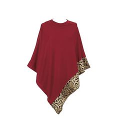 PRICES MAY VARY. SHOW YOUR WILD STYLE Fashionably chic poncho features leopard print trim. The bias-cut highlights its sumptuous drape. Pullover poncho is a flattering top layer for any outfit. 3 SEASON WEAR Lightweight knit poncho adds just the right amount of warmth for your comfort. Ideal for a brisk fall day, spring morning, summer air conditioning, airplane travel, and more. FIT This acrylic knit poncho measures 42” x 36” long (longest point). One size fits most. CARE Hand washing is recomm Spring Morning, Knit Poncho, Flattering Tops, Airplane Travel, Knitted Poncho, Shawl Wrap, Wrap Sweater, Sweater Pullover, Knit Pullover