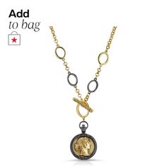 in stock Elegant Toggle Necklace With Round Coin Pendant, Elegant Toggle Necklace With Coin Pendant, Classic Medallion Necklace With Lobster Clasp, Elegant Medallion Jewelry With Toggle Clasp, Classic Metal Necklaces With Toggle Clasp, Metal Necklace With Toggle Clasp And Round Pendant, Elegant Nickel-free Metal Toggle Necklace, Metal Round Necklace With Toggle Clasp, Round Metal Necklaces With Toggle Clasp